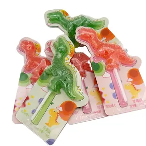 恐龙形软糖的棒棒糖维生素c为孩子们