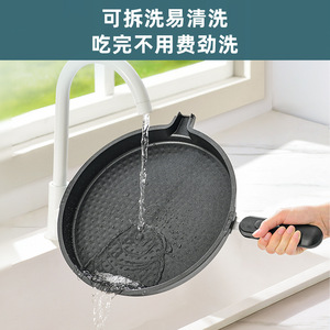 Aining Electric Griddle Double Sided Heating Thickened Large Size <b>Pancake</b> <b>Maker</b> Emerald Color Non Stick PTFE Aluminum Alloy - Product Image 3
