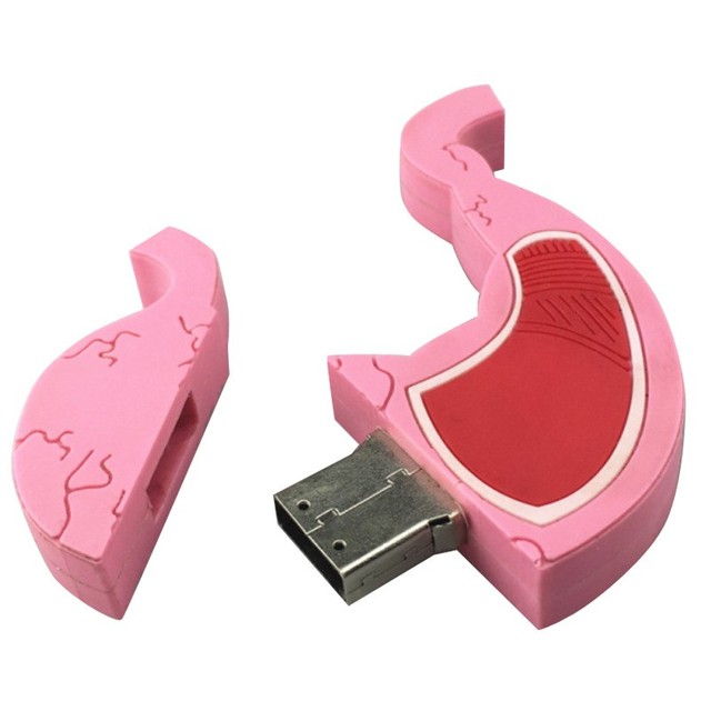 Promotional Medical Gift Custom Your Design PVC 3D Heart Shape Memory Stick Usb Flash