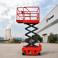 Mini-élévateur à ciseaux léger et maniable, capacité 300 kg, hauteur de plateforme 3-4,8 m, pour le nettoyage, la décoration et la préparation des commandes