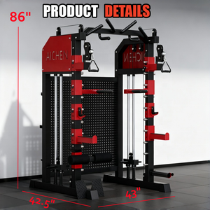 Trực tiếp nhà Máy đa chức năng Thiết bị tập thể dục trọng lượng Stack Squat Rack với cáp điện chéo Smith máy - Product Image 3