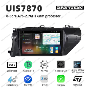 2K 7870 안드로이드 카 라디오 터치 스크린 멀티미디어 시스템 카플레이 GPS DSP 카 스테레오 비디오 플레이어 (도요타 힐룩스 2015-2021용) - Product Image 2