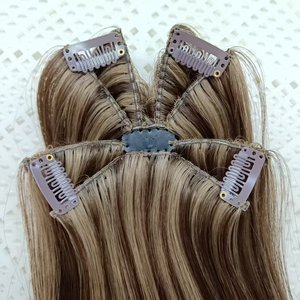 Extensiones de Cabello Humano 100% Invisibles con Clip, Fáciles de Colocar en Casa, para Añadir Volumen - Product Image 1