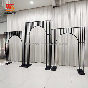 LEDA Party Stage Decor Backdrop Detachable <b>Frame</b> Black Backdrop Stand Iron Square Three-piece Set <b>Arch</b> for Wedding - Product Image 2