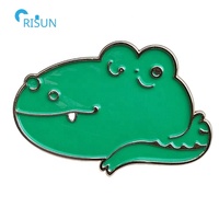 Badge Crocodile Alligator, en émail, motif Animal de dessin animé, dauphin, requin, baleine, revers avec chaîne, 50 pièces