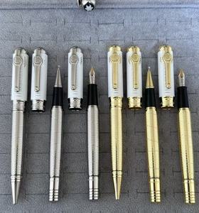 Ensemble de stylos à bille de luxe élégants en plastique de 1,0 mm, écriture fluide, nouveauté, encre bleue/noire, boîte cadeau et étui de transport - Product Image 3