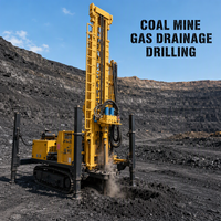 Foreuse sur chenilles 800m pour puits profonds, avec tiges de forage 89/102/114mm, moteur diesel 194kW