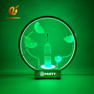 Richshining Led Bottle Presenter-Soporte acrílico para botella de vino con logotipo personalizado de lujo para regalos <span class=keywords><strong>VIP</strong></span>, decoración de bar, iluminación de club nocturno - Product Image 1