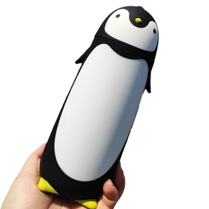 Mignon gobelet isotherme en acier inoxydable à double paroi avec motif pingouin de dessin animé, personnalisable avec logo, cadeau publicitaire, tasse à eau isolée - Product Image 4