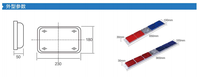 Luz Estroboscópica LED de Alta Intensidad con Certificación CE, IP65, con 90-150 Destellos/Min, LED Azules/Rojos para Baliza de Seguridad en Estaciones de Vigilancia