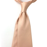 Cravate en Soie Jacquard Faite Main pour Homme, Style Business, Couleur Champagne, 100% Soie, Tissée, Populaire en Europe, Couleur Unie Rose Nude