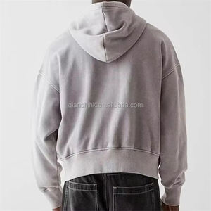 Sweat à capuche d'hiver personnalisé 500gsm épais avec fermeture éclair Fabricants de sweats à capuche zippés unis à la mode Sweat à capuche zippé en coton épais - Product Image 5