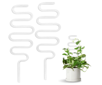 Offre Spéciale : Treillis en Acrylique Transparent Incurvé de 19,7 Pouces pour Plantes d'Intérieur/Extérieur – Piquets à Plantes Personnalisables en Couleurs pour Fournitures de Jardin