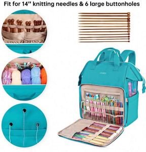Free Sample Knitting <b>Bag</b> Backpack Yarn <b>Storage</b> Organizer Large <b>Crochet</b> <b>Bag</b> Tote Knitting Needles <b>bag</b> - Product Image 3