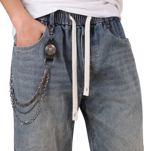 Chaîne de taille en métal style punk Yueli, motif crâne, unisexe, accessoire pour jeans hip-hop, chaîne de corps décontractée et tendance en alliage de zinc - Product Image 1