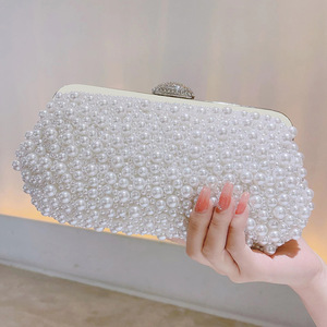 Sac de soirée en perles tissées avec poignée en métal chaîne vintage, personnalisé, vente en gros, pour femmes - Product Image 2