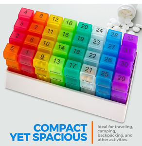 Pastillero Epsilon desmontable de 31 días, pastillero mensual de 3 veces al día, pastillero mensual, pastilleros Mensual De Plastico - Product Image 5