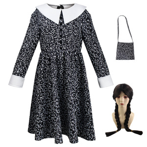 Vestido de media longitud con solapa para niñas, disfraz de cosplay, primavera 2023, edad de 8 a 13 años, conjunto de uniforme de tela, juego de rol, anime - Product Image 3