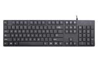 Clavier USB filaire QWERTY pleine taille 104/105 touches clavier d'affaires mince chocolat muet ordinateur K-193