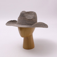Chapeau Panama en paille de raphia tressé à la main, style western, unisexe, pour l'été, la plage, les vacances, protection solaire vintage