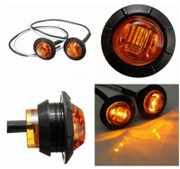 3/4 pouces rond LED avant arrière côté marqueur indicateurs lumière étanche lumière 12 V pour remorque Van caravane camion voiture Bus bateau