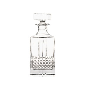 Wholesale Whiskey Cheap Vintage <strong>Lead</strong> Free Glass <strong>Crystal</strong> 750 ml Square Glass Whiskey Decanter With Tumbler Sets - Product Image 1