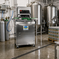 Machine de remplissage isobare automatique en acier inoxydable 304 CE mobile pour bière, cidre, boissons gazeuses, eau pure, lait en canettes