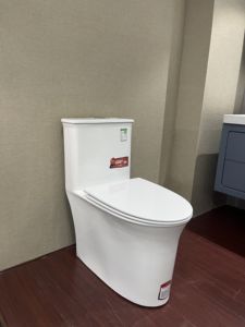 Toilette monobloc en céramique à double <span class=keywords><strong>chasse</strong></span>, à siphon en S allongé, style occidental moderne, fournisseur chinois - Product Image 5