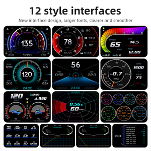 P24 OBD GPS HUD para Parabrisas, Pantalla TFT LCD, Velocímetro con Inclinómetro, Acelerómetro, Luz Ambiental, Temperatura del Agua - Product Image 4