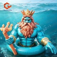 Modèle géant gonflable du dieu Poséidon, grande mascotte gonflable de Neptune pour la décoration de scène sur le thème de l'océan