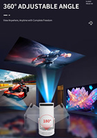 Mini projecteur Yinzam HY300 Pro Max, résolution native 1080p, Android 13, home cinéma portable, projecteur 2+16 Go WIFI 6 avec projecteurs HY 300
