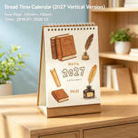 Calendrier de bureau en papier minimaliste original 2027, planificateur mensuel créatif à thème de dessin animé, suivi d'habitudes, agenda de bureau, décoration de bureau