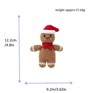 Poupée au crochet créative en forme <span class=keywords><strong>de</strong></span> Noël Brown <span class=keywords><strong>Jack</strong></span> of All Trade avec carte <span class=keywords><strong>de</strong></span> lettre chaude encourageant le soutien pour la poupée en peluche à tricoter - Product Image 5