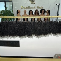 Extensions de cheveux humains vierges bruts bouclés birmans, qualité 15A, super double drawn, coupe pixie, cuticules alignées, vente chaude