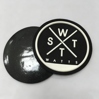 Étiquettes thermocollantes personnalisées en PVC 3D pour vêtements et sacs, lavables, carrées/rectangulaires, avec logo