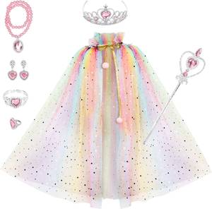 MS - Disfraz de Princesa de Halloween para Niñas Pequeñas, Conjunto de 7 Piezas con Tiara y Corona - Product Image 2