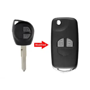 2 Tombol Dimodifikasi Twist 3D Lipat Mobil Remote Kunci Kasus Shell untuk Suzuki Vitara Swift Alto SX Liana Mobil Kunci Fob