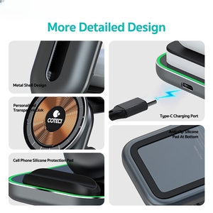 Cargador Inalámbrico Magnético 4 en 1 Extraíble de Fábrica, Adaptador de Cargador Inalámbrico Móvil para <span class=keywords><strong>Samsung</strong></span> iPhone - Product Image 4
