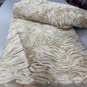 Tela de encaje rojo vino, cinta 3D, encaje francés, cinta hecha a mano, tela bordada, vestido de flores <span class=keywords><strong>Ross</strong></span>, encaje para vestido de novia - Product Image 5