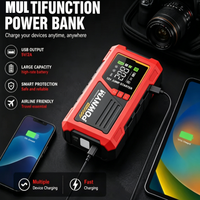 Arrancador de Coches Portátil de Emergencia de Alta Resistencia 12V con Power Bank de 6000mAh, 8000mAh, 10000mAh, Carga Rápida y Luz LED para Camiones de Gasolina