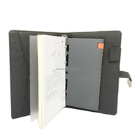 Carpeta Portadocumentos de Cuero PU con Cierre, Ecológica, Duradera y de Alta Calidad, Tamaño A4, con Clips, para Negocios, Portafolio, Almacenamiento, Rhett