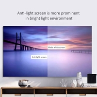 Écrans de projection à cadre fixe de 100, 120, 150, 180, 200 pouces, écran de projection ALR gris cristal 4K HD pour projecteur à longue portée