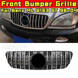 Bandes décoratives pour calandre de voiture, kit carrosserie, calandre avant pour Mercedes Benz ML W163 GT 1998-2004, extérieur - Product Image 2
