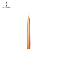 Bougies en cire de paraffine marron clair de 20 cm en gros - Sans fumée, non parfumées pour Noël, mariages, fêtes et décoration intérieure