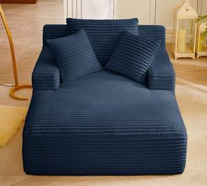 أريكة كبيرة الحجم مريحة في الأماكن المغلقة Corduroy أريكة مقعد عميق من الإسفنج بدون تجميع ضغط للفنادق - Product Image 5