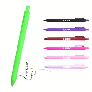 ปากกาเจลพลาสติกคุณภาพสูง หลายสี ลายมาการอง ซิลิกา สำหรับโปรโมชั่นและโฆษณา หมึกสีดำ หัวปากกา 1.0 มม. พิมพ์ลายด้วย UV - Product Image 1