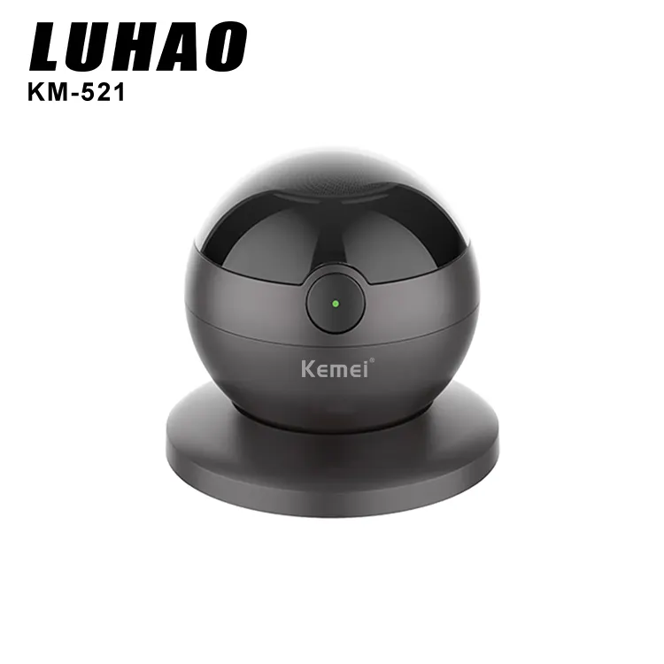 Kemei LUHAO KM-521 Travel Lock, washable, magnetic suction cover and base shaver