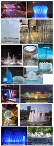 Fontaine musicale dansante avec rideau de pluie à cordon pour jardin d'hôtel extérieur - Product Image 6
