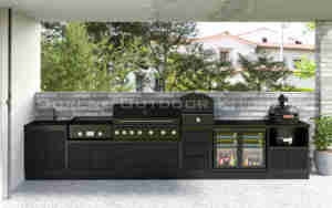 2025 Dorene durevole a forma di colore nero opaco in alluminio metallo Commerical cucina all'aperto <span class=keywords><strong>con</strong></span> Grill Pizza <span class=keywords><strong>forno</strong></span> piastra - Product Image 2