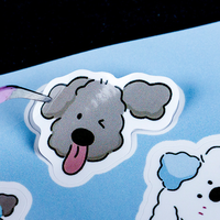 Feuille d'autocollants en vinyle personnalisés, adhésifs, mignons, kawaii, avec logo holographique pour loisirs créatifs